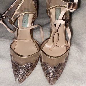 These are Betsey Johnson heels , they are a rose goldish color and beautiful!!